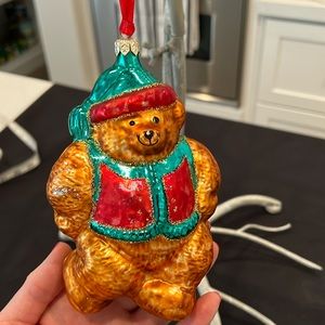 Blown Glass Bear ornament, 1996 Poland